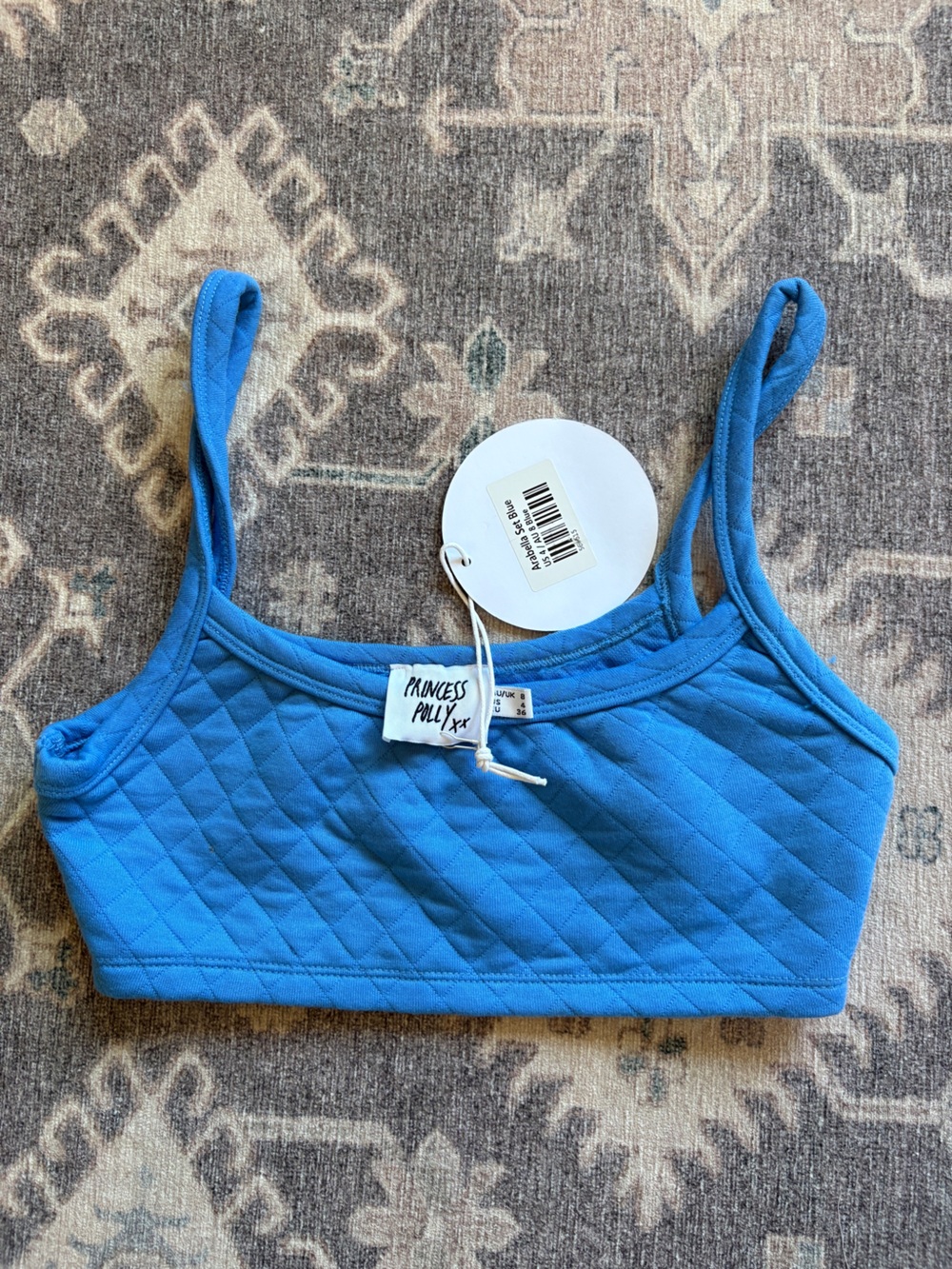 Princess Polly Quilted Blue Women's sports bra